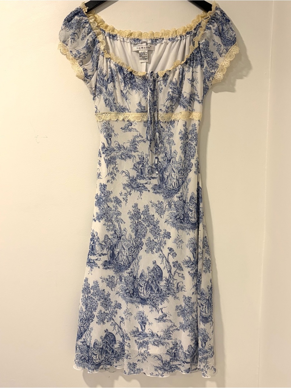 La Belle toile de jouy 90’s toile milk made vintage dress size 5